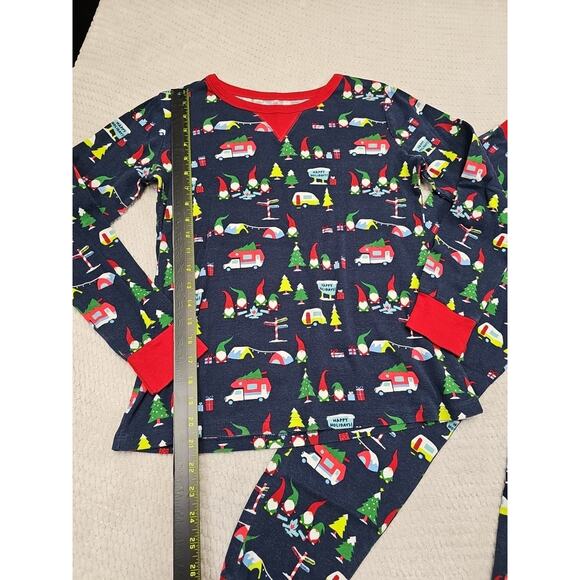 Wonder Shop Pajama Set Womens Small Christmass Pajamas Gnomes Campers - Picture 2 of 8